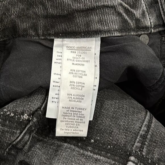 Good American Women Black Jeans Relaxed fit size 2 / 26 - Picture 8 of 11